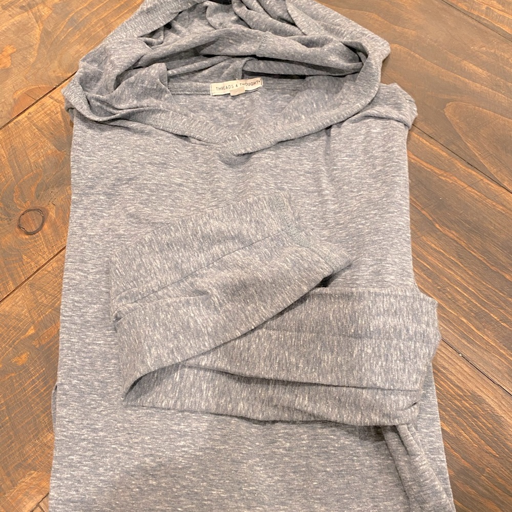 Men’s knit pullover - Threads 4 Thought - front pocket - light weight - size XL
